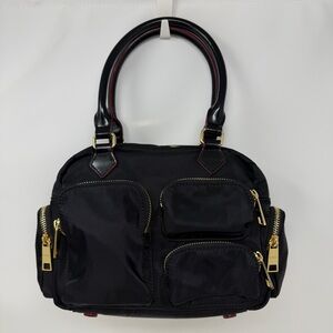 MZ Wallace Bedford Kara Nylon Top Handle Handbag Black